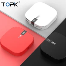 TOPK 10000 мАч запасные аккумуляторы для телефонов Dual USB миниатюрное портативное зарядное устройство для мобильного телефона телефон внешний батарея запасные аккумуляторы телефонов iPhone samsung Xiaomi