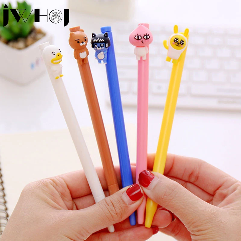 

6 pcs/lot cute Cartoon portraits can erased gel pen material escolar kawaii stationery canetas escolar school office supplies