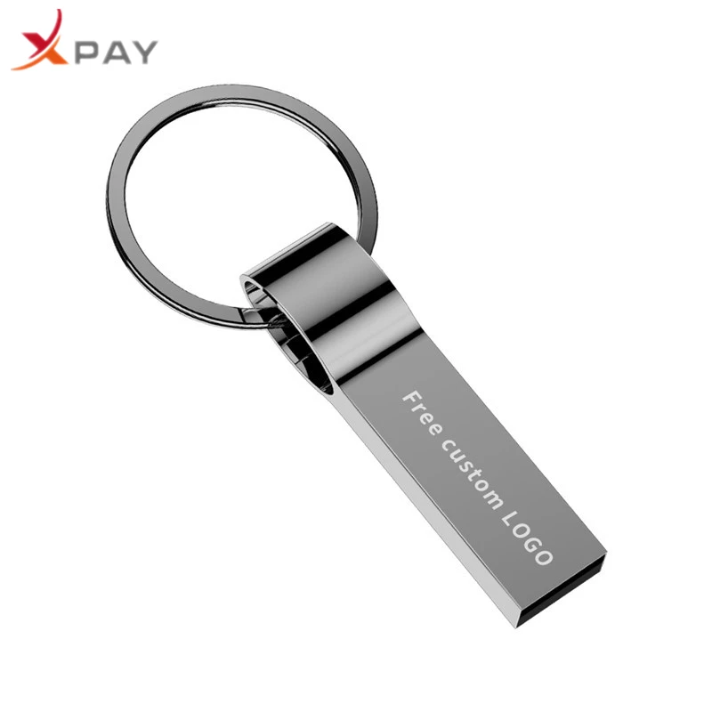 XPAY горячая Распродажа USB 2,0 usb флэш-накопитель металлический 32 Гб usb-браслет флэш-накопитель 4 ГБ 8 ГБ 16 ГБ 64 Гб портативная Серебряная ручка привод 128 ГБ бесплатный логотип