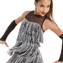 Платье для латинских танцев Женские Девушки Леди бахрома Бальные танго ча Румба танцевальные костюмы для самбы платья для танцев Одежда