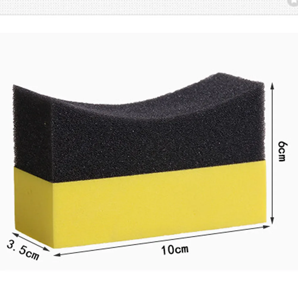 

2pcs Car Tire Waxing Sponge High Quality Soft, Easy To Scrub And Without Crumbs No Scratch Foam #YL5