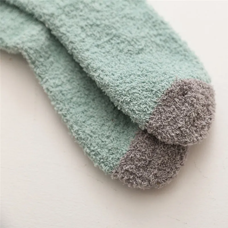 1Pair Fashion socks Women Cotton Socks Ladies Thicker Anti-slip Coral fleece Floor Socks Carpet Socks Colored Ankle Socks S25 (7)