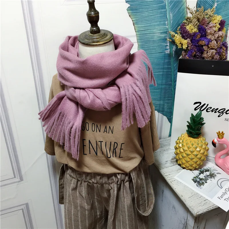 В году, зимний кашемировый шарф с кисточками шарф шаль Осень Мальчики Девочки теплый воротник малыша шеи одежда
