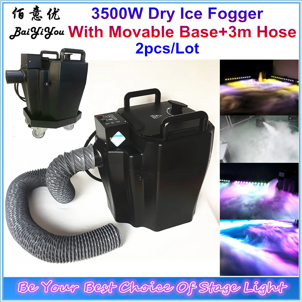 Disco Dj Show 3500w Dry Ice Smoke Machine Low Ground Fog Machine Dry