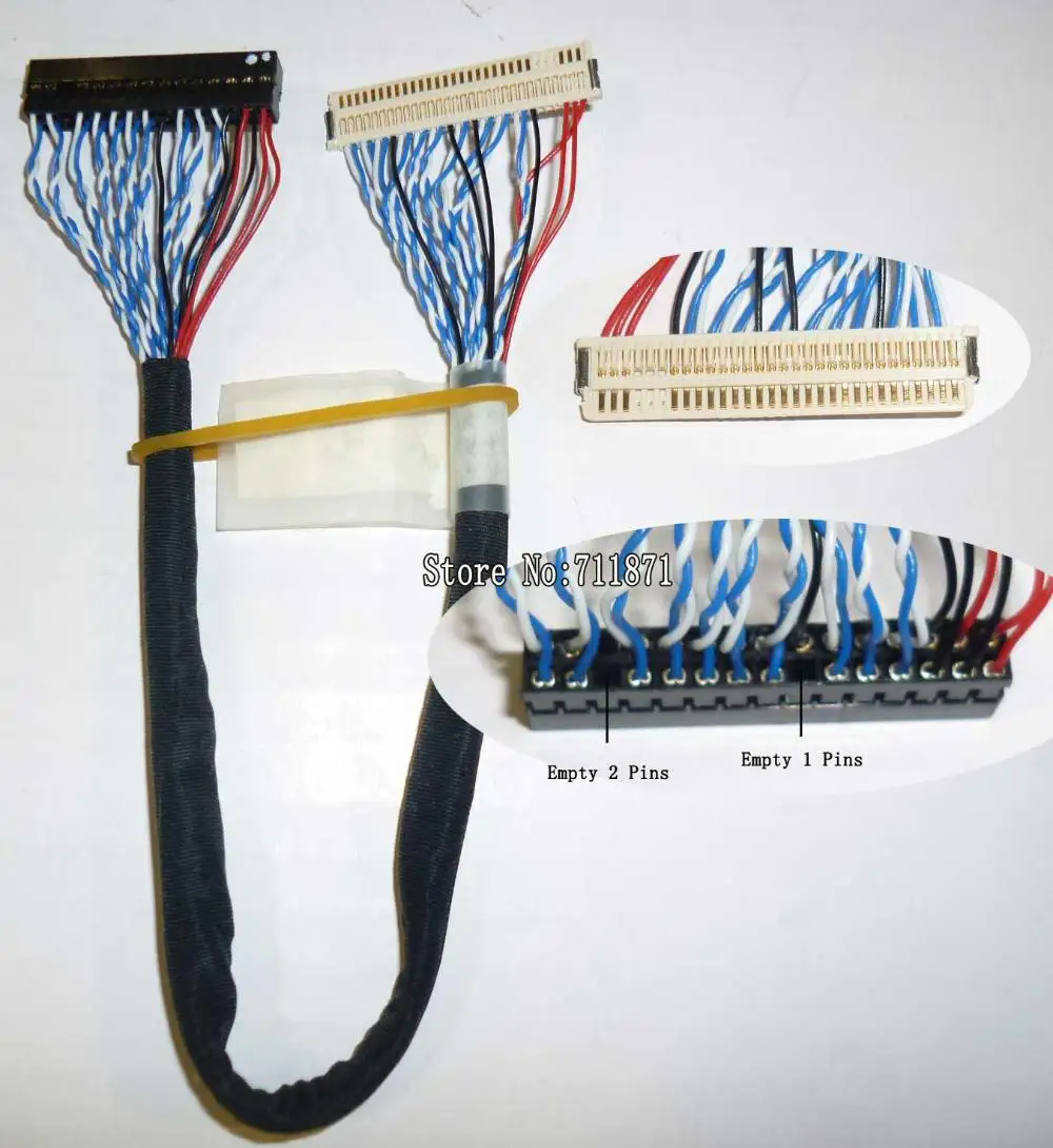 Пустой 3Pin 2ch 8bit 30P LVDS светодиодный ЖК экран Линия 30Pin вставленный 27 контактный