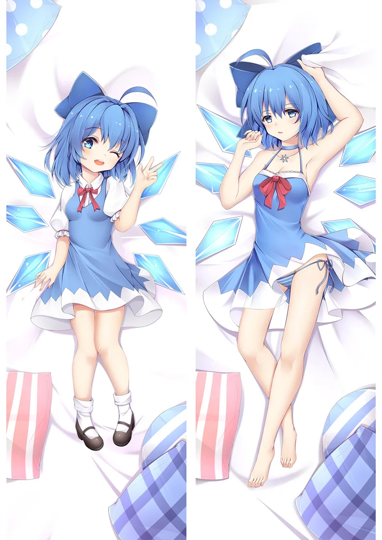 Anime Cartoon Touhou Project Cirno Double Sided Hugging Pillow Case