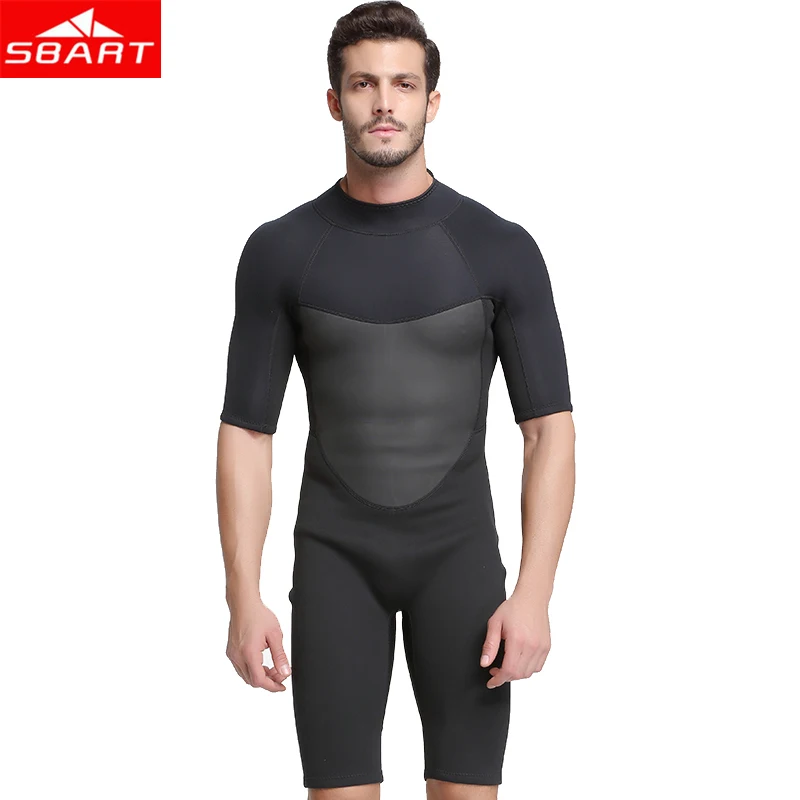 SBART 2MM Neoprene Wetsuits One Piece Men's Scuba Triathlon Diving Wet