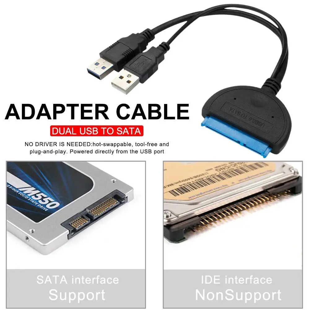 

USB 3.0 To Sata Adapter Cable External Hard Disk Adapter 2.5 inch 3.5 inch Drive HDD SSD Cable Converter