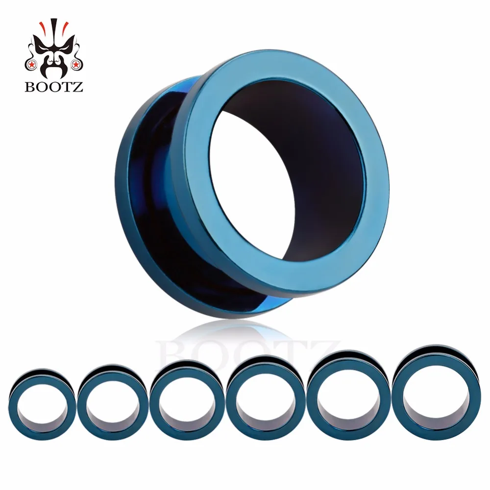 Wholesale Price Simple Ear Piercing Tunnels Stainless Steel Screw Expanders Plugs Gauges Earring Body Jewelry Fashion Gift 48PCS