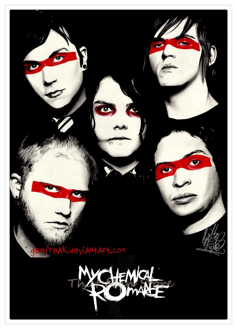 My Chemical Romance Американский панк-рок-группа ВИНТАЖНЫЙ ПЛАКАТ белая крафт-бумага ретро кафе домашний декоративный настенный плакат 42*30 см