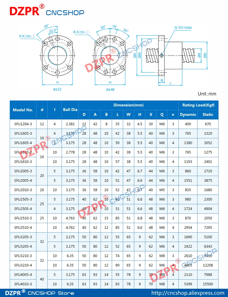 Шаровой винт DZPR с ЧПУ детали SFU1204 RM1204 12 мм 100 200 300 400 450 500 550 торцевой обработкой|ball