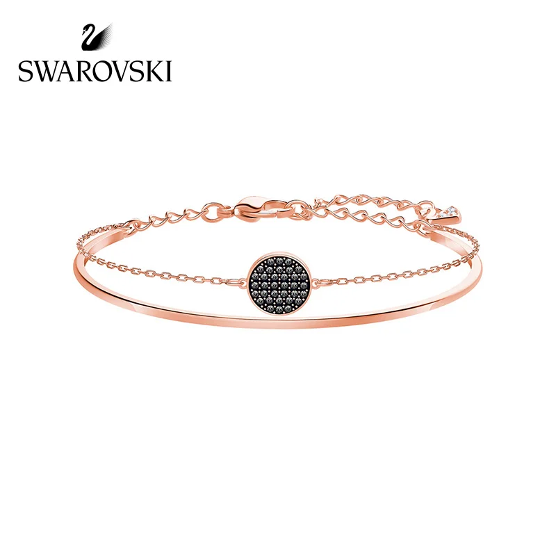 

Swarovski Fashion Simple 2 in 1 Bracelet Wife Birthday Gift Rose Gold Plated Women's Diamond Crystal Bracelet 5389046