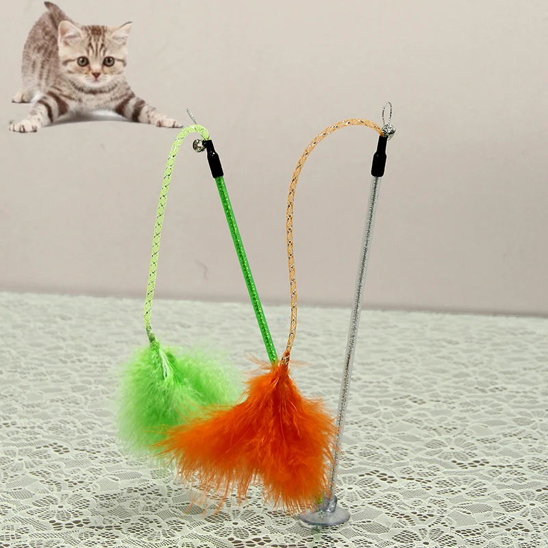 2016 New Feather Stick Classic Cats Toys Funny Cat Stick Bell Fishing