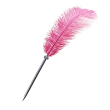 Горячая новинка, красивая Свадебная Гостевая книга, ручка для подписи, перо страуса, длинное перо, ручка для подписи, аксессуары для свадебной вечеринки