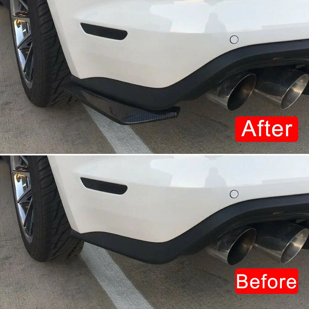 

2 X Universal Winglet Type Auto Rear Bumper Lip Diffuser Splitter Spoiler Canard