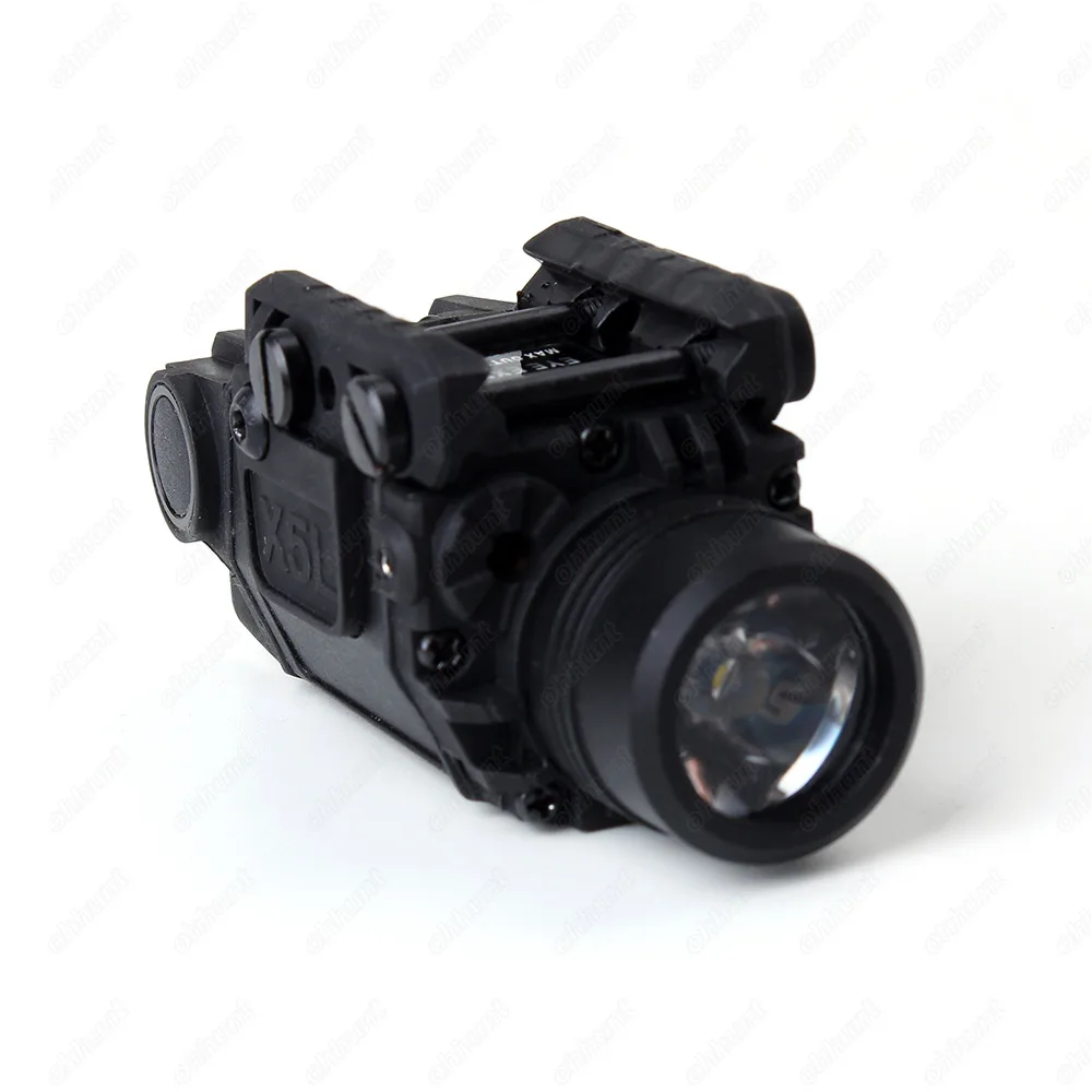 Tactical LED Flashlight X5L White Light 190 lumens Integrated Green Laser Sight For 20mm Picatinny Rail Shooting Hunting Lights (9)