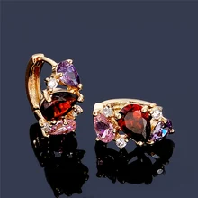 H: HYDE Роскошные серьги-кольца, ювелирные изделия для женщин, цветные серьги с фианитами для женщин, серьги золотого цвета, Рождественский подарок aros