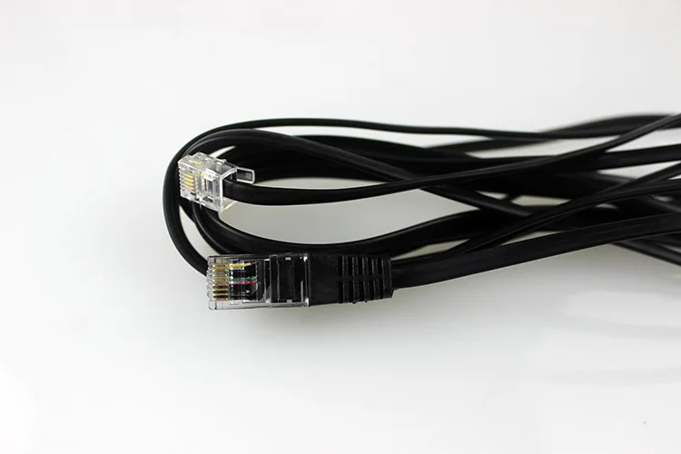 Сетевая телефонная линия RJ45 к RJ11 телефонный кабель Шнур rj11/RJ45 noir, 26AWG медь 8P8C к 6P4C телефонная Голосовая перемычка 3 м