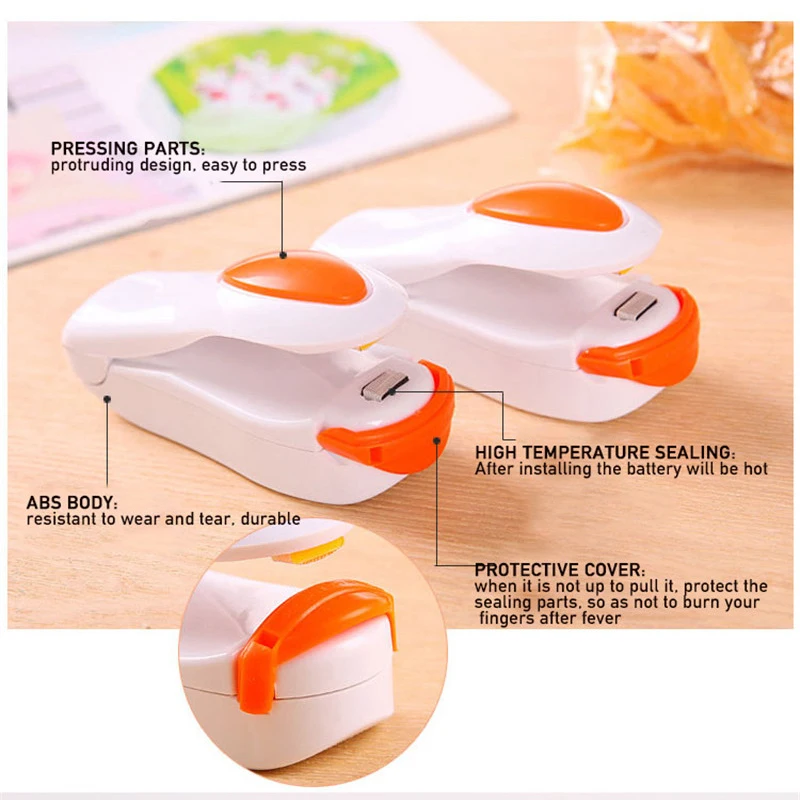 1 pcs Mini Plastic Food Sealer Household Heat Sealing Portable Machine Ceramic Impulse Sealer Seal Packing Capper Bag DN147 (5)