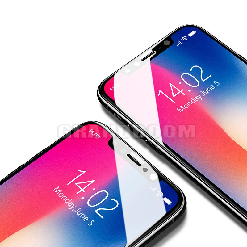 10 шт печать твёрдый край 9H закаленное стекло для iPhone 11 Pro Max XS XR X 8 7 6 6S Plus Защитная пленка с упаковкой