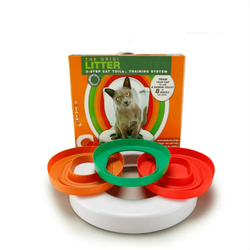 

Sale! Cat Toilet Training Kit Professional Train Love Clean Cats Use Human Toilet Easy To Learn Litter Lavatory Box Gift