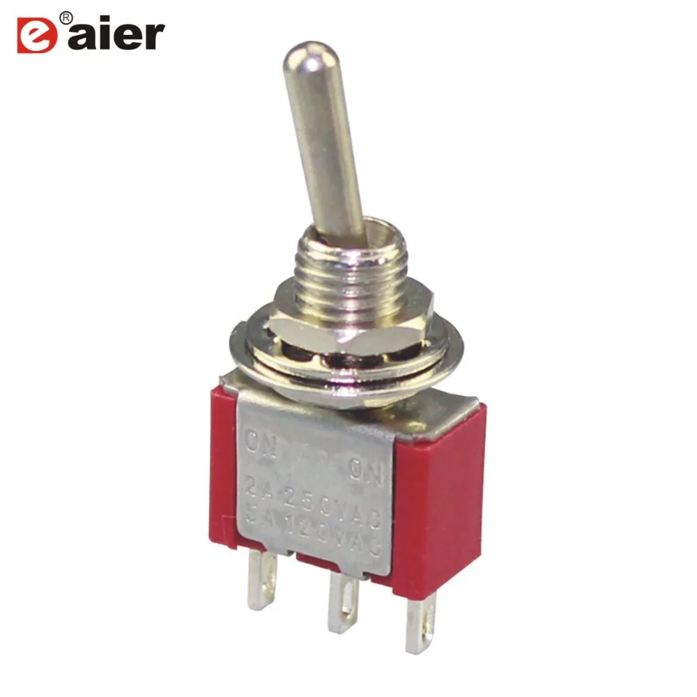 100 шт. ON фиксация SPDT переключатель 6 мм 3A 250VAC 6A 125VAC 3Pin мини для гитары|switch switch|switch