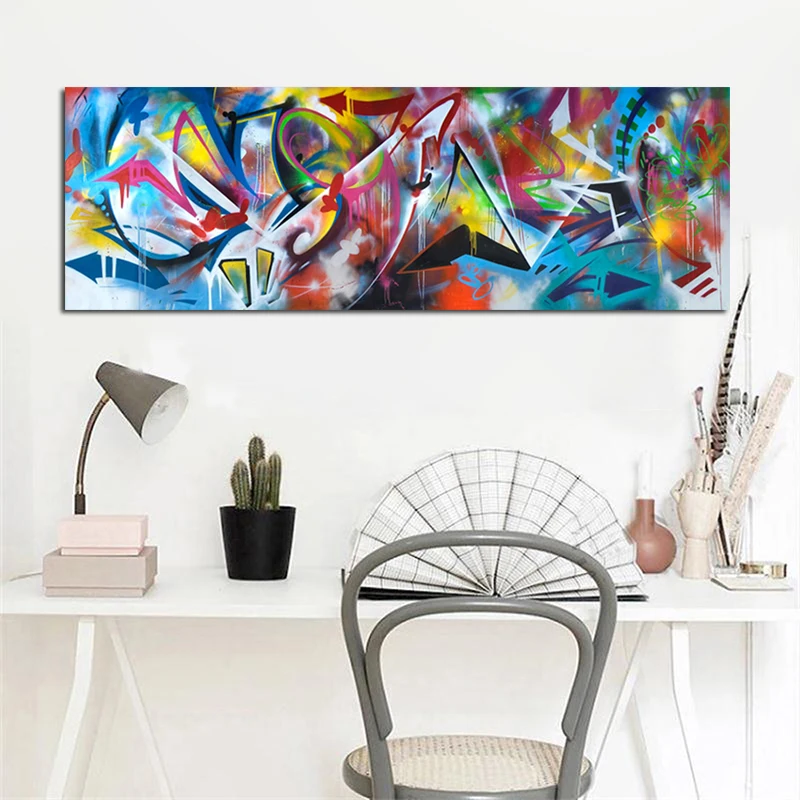

Nordic Geometric Abstract Oil Painting on Canvas Posters and Prints Cuadros Wall Art Picture for Living Room Scandinavian Decor