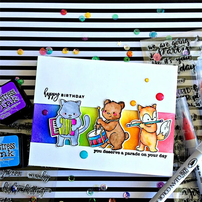 

Eastshape Party Bear Metal Cutting Dies Scrapbooking Animal Band Musical instrument for DIY Card Making Stencil Die Cut New 2019