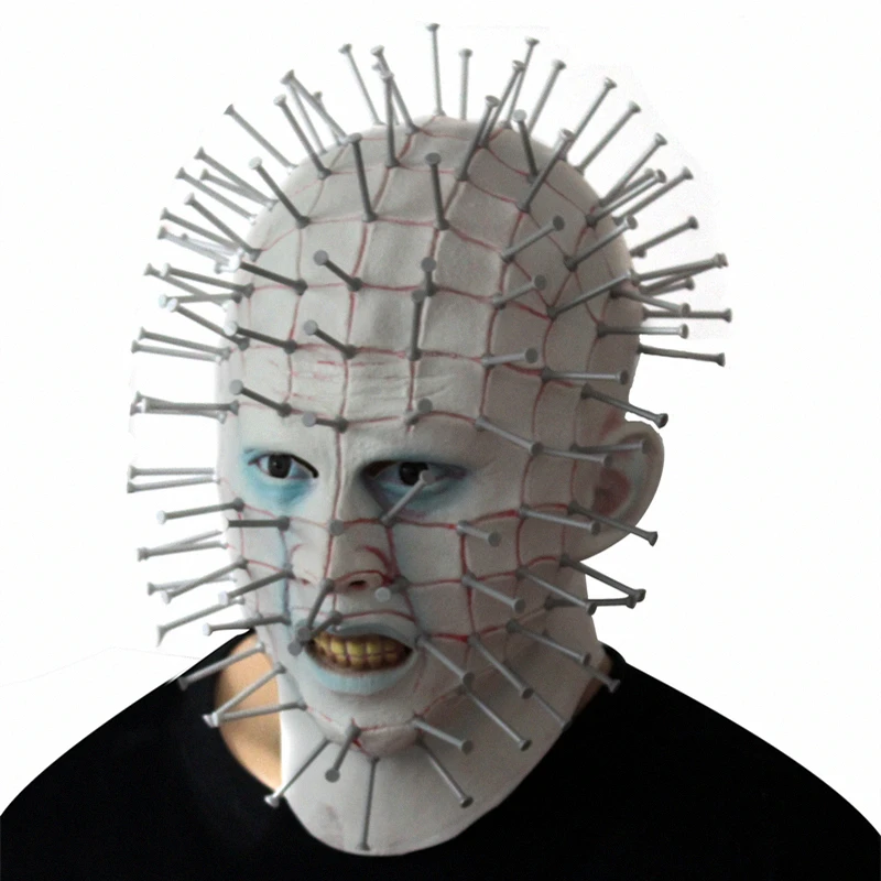 Hellraiser Pinhead латекс маска MEZCO три нулевых Pinhead Sideshow накладная латексная страшная маска на Хэллоуин убийц Косплэй костюм