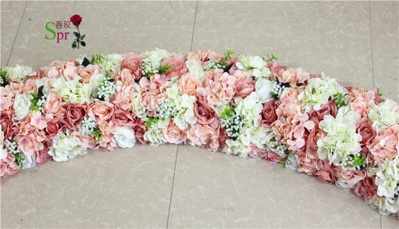 SPR высокое качество 2 м/лот свадебный цветок стены сцены или фон декоративный опт искусственный цветок стол центральный
