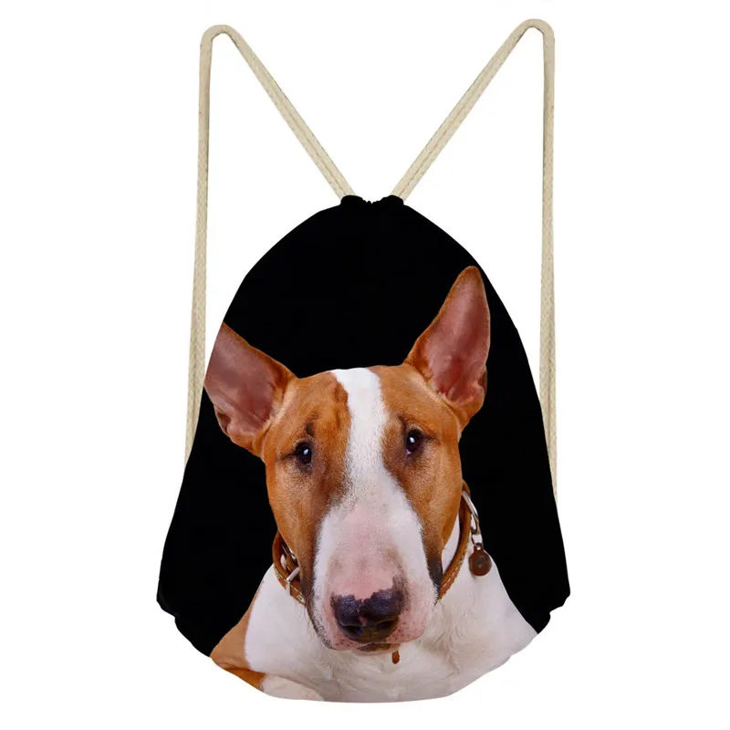 FORUDESIGNS Bull Terrier классический модный рюкзак для девочек с принтом животных Женская дорожная сумка Mochila мужские сумки на шнурке - Цвет: Z3034Z3