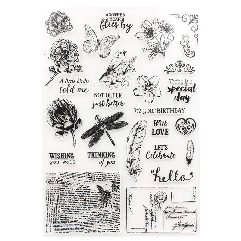 

KSCRAFT Today Is A Speical Day Transparent Clear Silicone Stamps for DIY Scrapbooking/Card Making/Kids Decoration Supplies 191