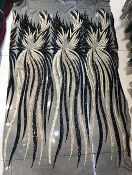 

Sequin African Lace Fabric 2018 Nigerian Lace Fabrics African French Lace Fabric High Quality Embroidered Tulle Lace Fabric