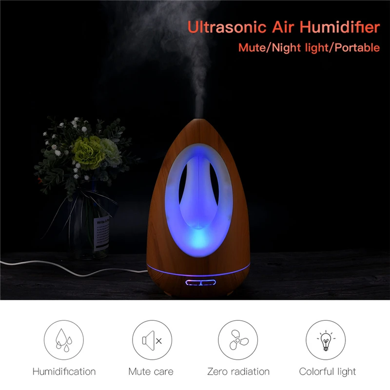 

Electric Aroma Essential Oil Diffuser Atomizer Ultrasonic Cool Mist Humidifier Air Purifier With 7 Color Change LED Night Light
