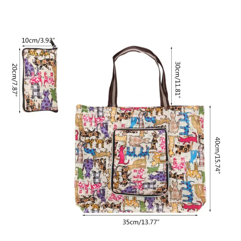 Премиум качество 210D Оксфорд женская многоразовая сумка-тоут складная сумка-шоппер модный органайзер для путешествий Сумки через плечо сумка для покупок