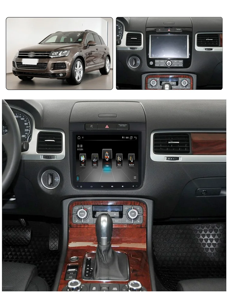 Android 9,1 Автомобильный gps мультимедийный радио для Volkswagen Touareg 2012- с 2 Гб+ 32 Гб Wifi BT FM carplay Радио BT