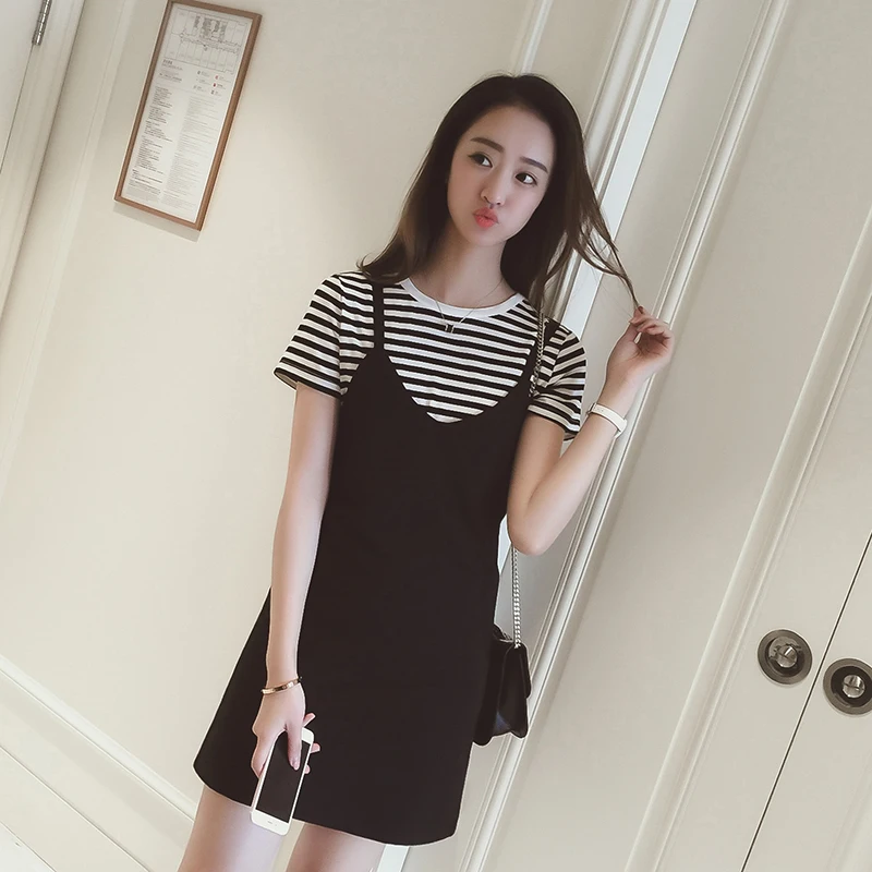 strap dress over t shirt