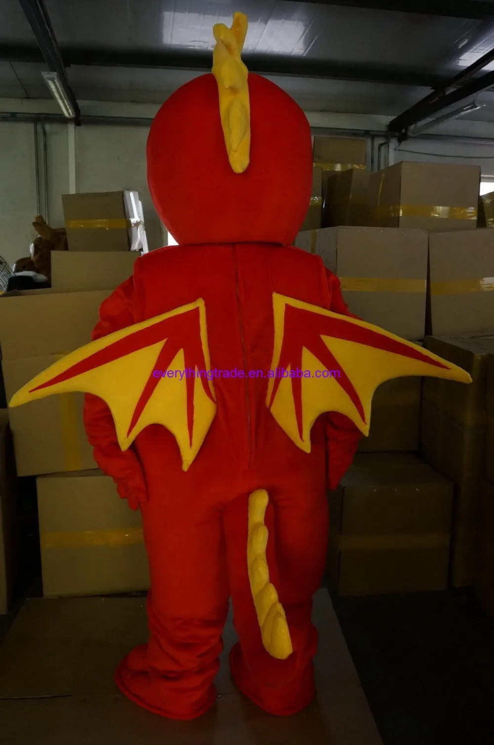 Professional New Big Red Fly Dragon Mascot Costume Fancy Dress Adult Size 2