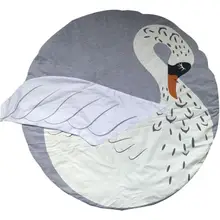 Новое поступление года Белый лебедь мультфильм для малышей Ползучая коврик Playmat Одеяло игру мат украшения комнаты 14 августа