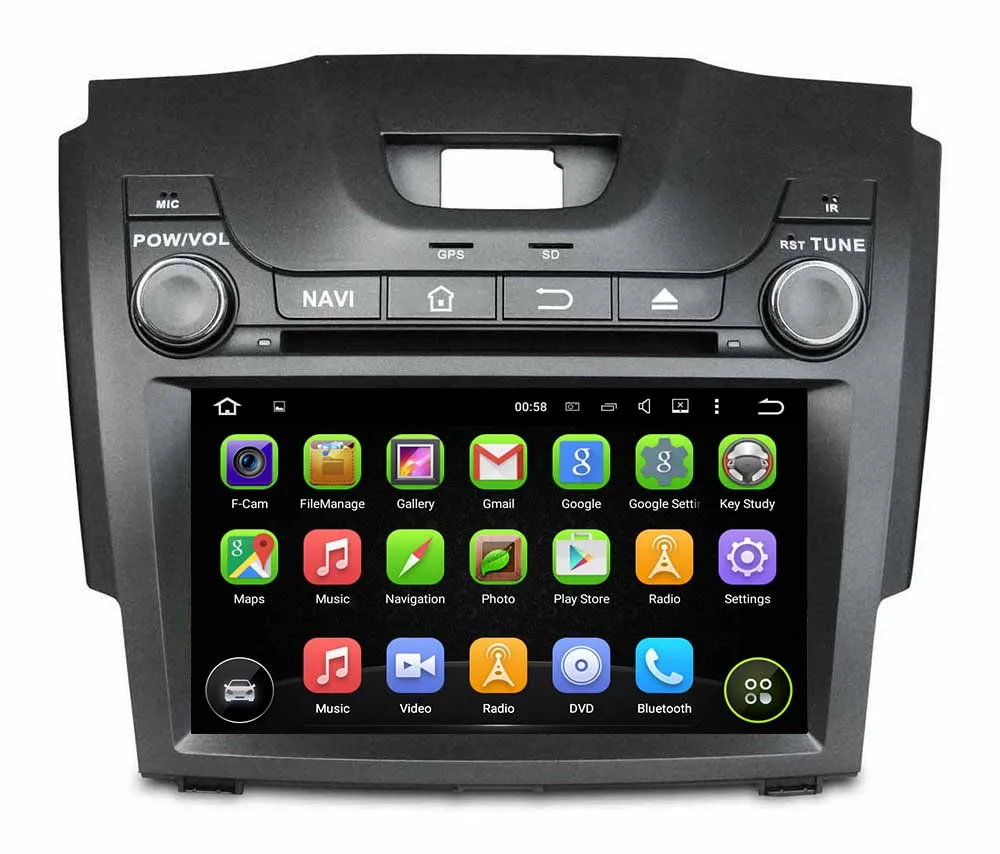 Clearance KLYDE 8" 2 Din Android 8.1 Car Radio For Chevrolet S10 Isuzu D-Max 2013-2014 Car Audio Multimedia Car Stereo DVD Player Steering 0