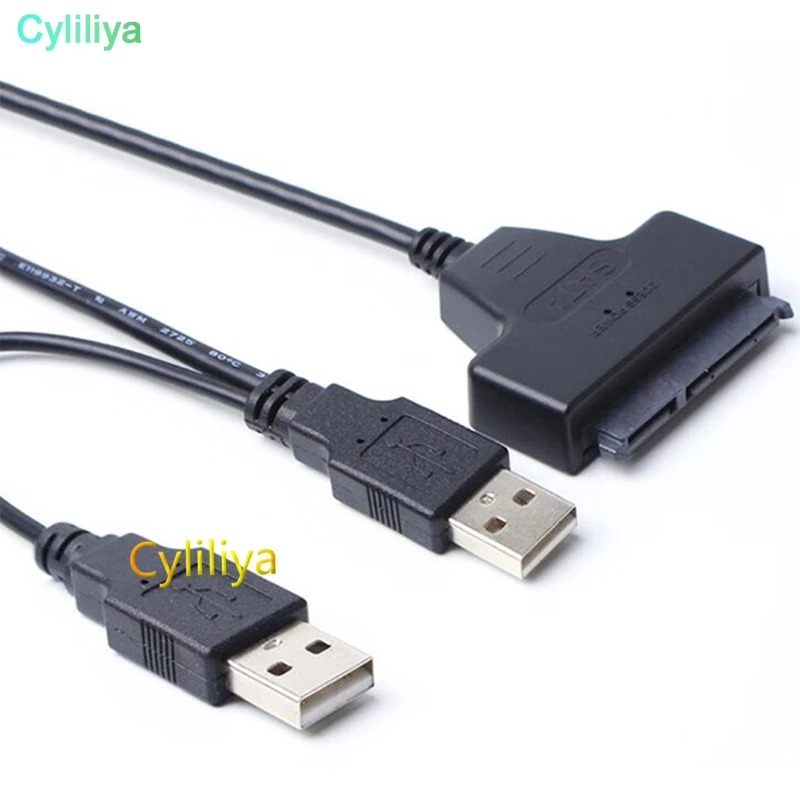 DHL ИЛИ EMS 100 шт. USB 2 0 для SATA 7 + 15 Pin 22 Кабель адаптер 5 &quotHDD жесткого диска кабель