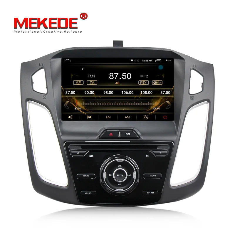 Top MEKEDE in stock AutoRadio fit for Ford focus 2011-2015 with android 7.1 quad core system support GPS Navigation wifi bluetooth 3