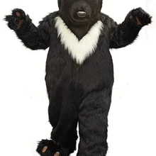 Профессиональный на заказ большой черный медведь талисман костюм Взрослый размер персонажа мультфильма Mascotte костюм маскота маскарадный костюм SW489