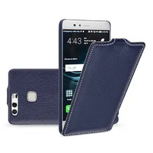 Элитный бренд Бизнес до Подпушка складной откидная крышка Корова Пояса из натуральной кожи крышка В виде ракушки для Huawei p9 Чехол случае