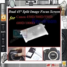 Двойной Фокусировочный экран 45 градусов для Разделение изображения фокусировка Экран для Canon 750D 760D 700D 650D 600D 500D 550D 1000D 1100D 1200D PR118