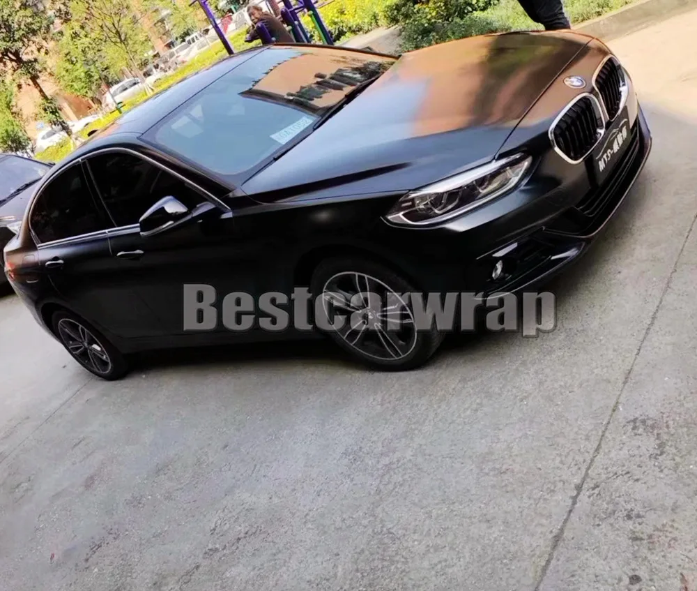 3M SATIN BLACK VINYL CAR WRAP FILM 1080 CAR STYLING COVERING  (6)