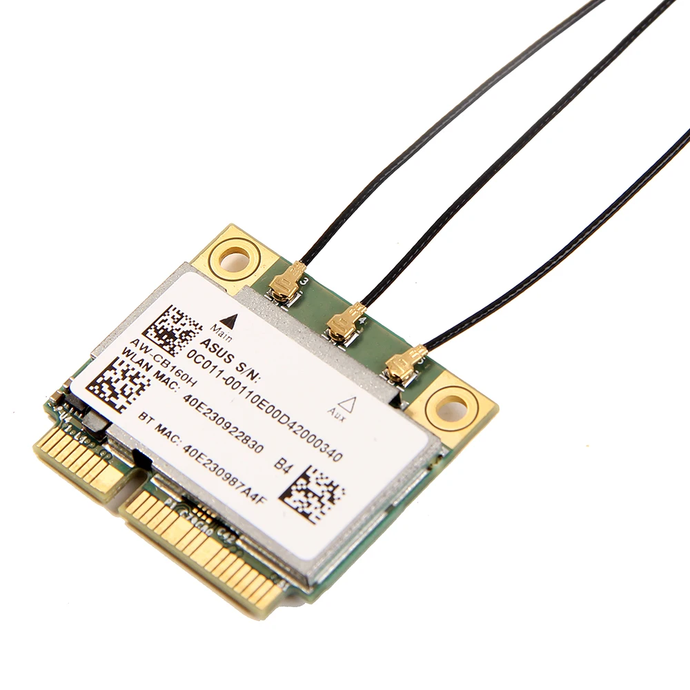 Беспроводная Wi Fi WLAN Bluetooth 1300 Mini PCI E карта AzureWave AW CB160H Broadcom BCM94360HMB 802.11AC 4 0 Мбит/с + 20 см