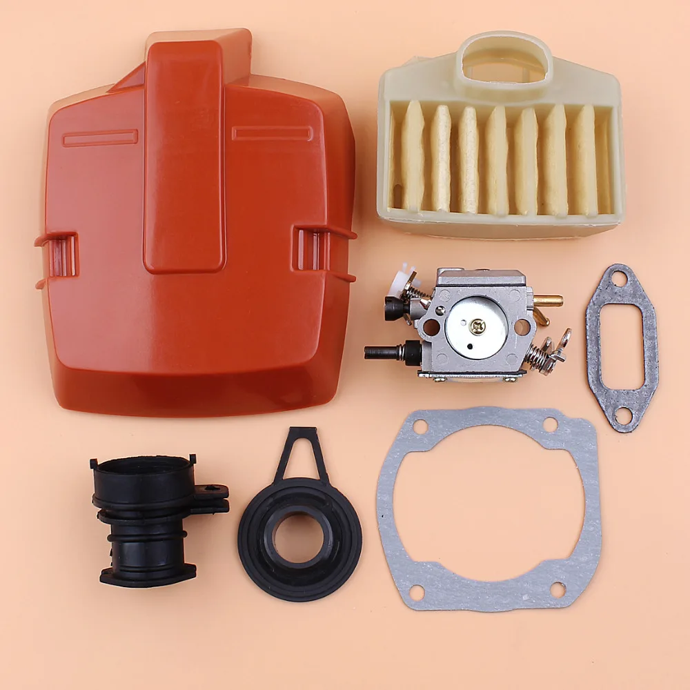 Carburetor Air Filter Cover Intake Manifold Kit Fit HUSQVARNA 372 365
