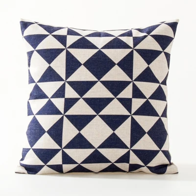 Декоративная подушка с геометрическим рисунком, розовый, синий, Геометрический слон, наволочка для дивана, дома, Funda Cojines 45x45 см