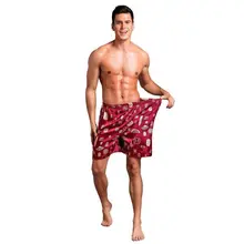 Beiläufige Lose männer Satin Seide Pijama Shorts Sommer Nachtwäsche Weiche Boxer Unterwäsche Pyjama Sexy Nachtwäsche Unterhose pyjama homme